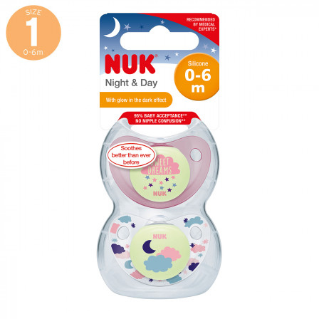 BabyDivo  4008600289241 NK10730149 Night & Day Soother ( Size 1)
