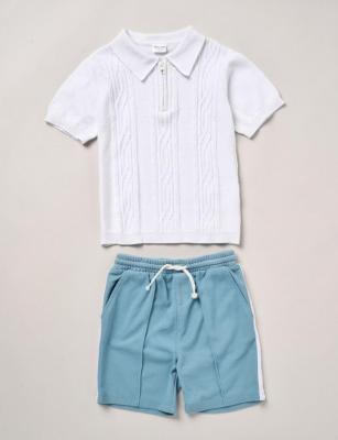 Norn Studio  * NSF09784B Knit Short Set (2-4 years)