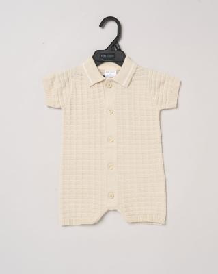 Norn Studio H13853INF * NSH13853A Waffle True Knit Romper( 9-24 months)