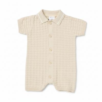 Norn Studio H13853INF * NSH13853A Waffle True Knit Romper (9-24 months)