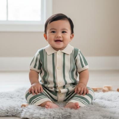 NSH13856  Geometric True Knit Romper  (0-9 months)