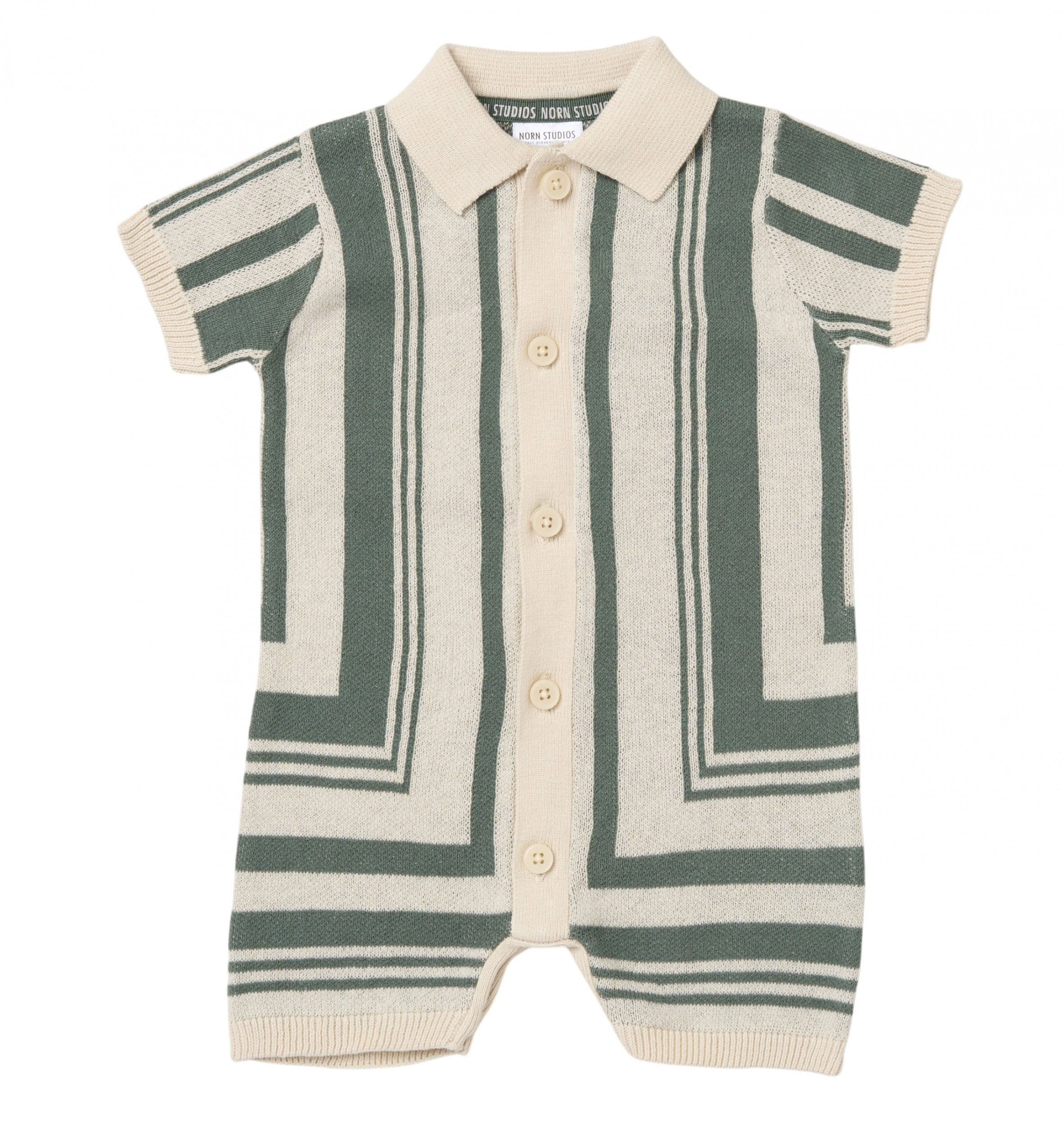 Norn Studio H13856INF * NSH13856A Geometric True Knit Romper(9-24 months)