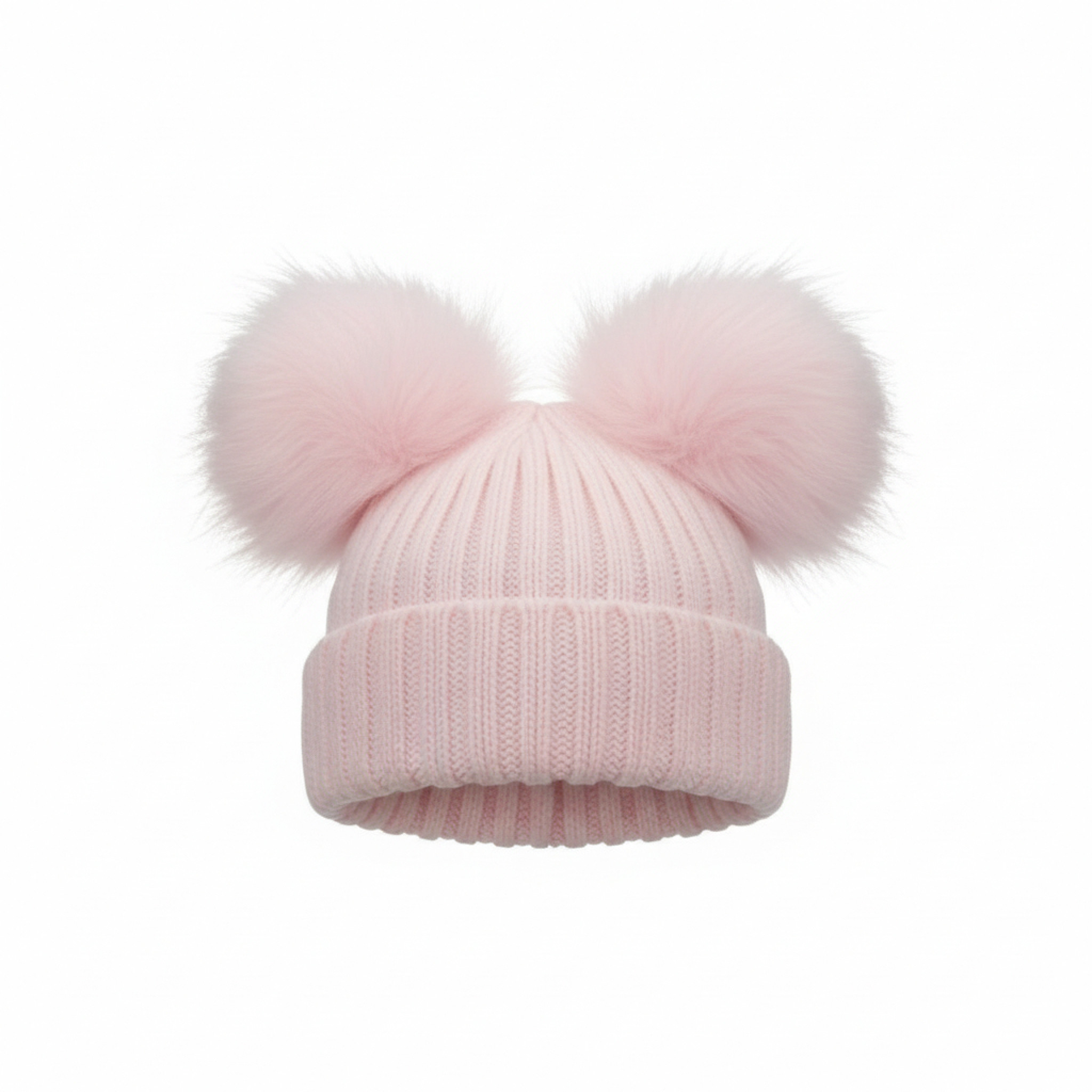 My Little Chick   NT0332-P Pink Double Pom Pom Hat (Choose)