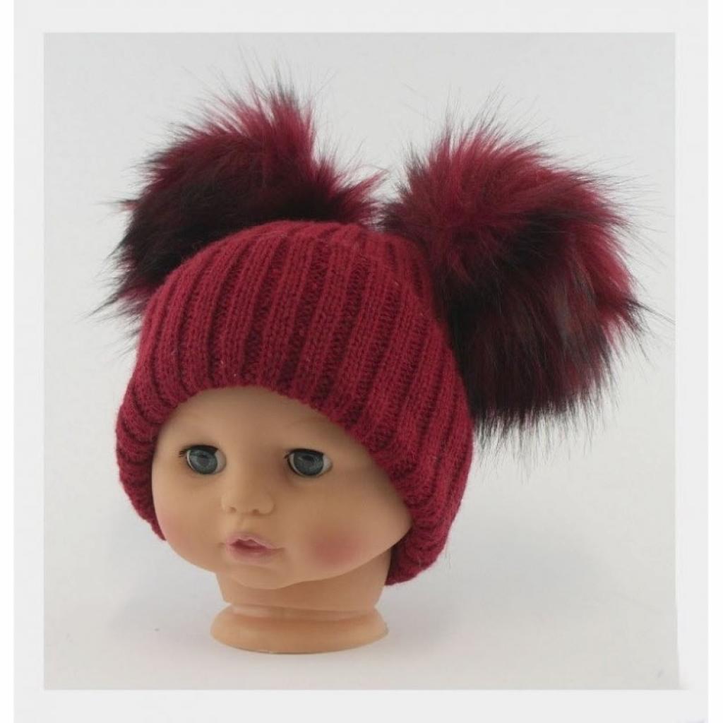 My Little Chick BW-0503-0332S-XL  NT0332R Red Double Pom Pom Hat (Choose)