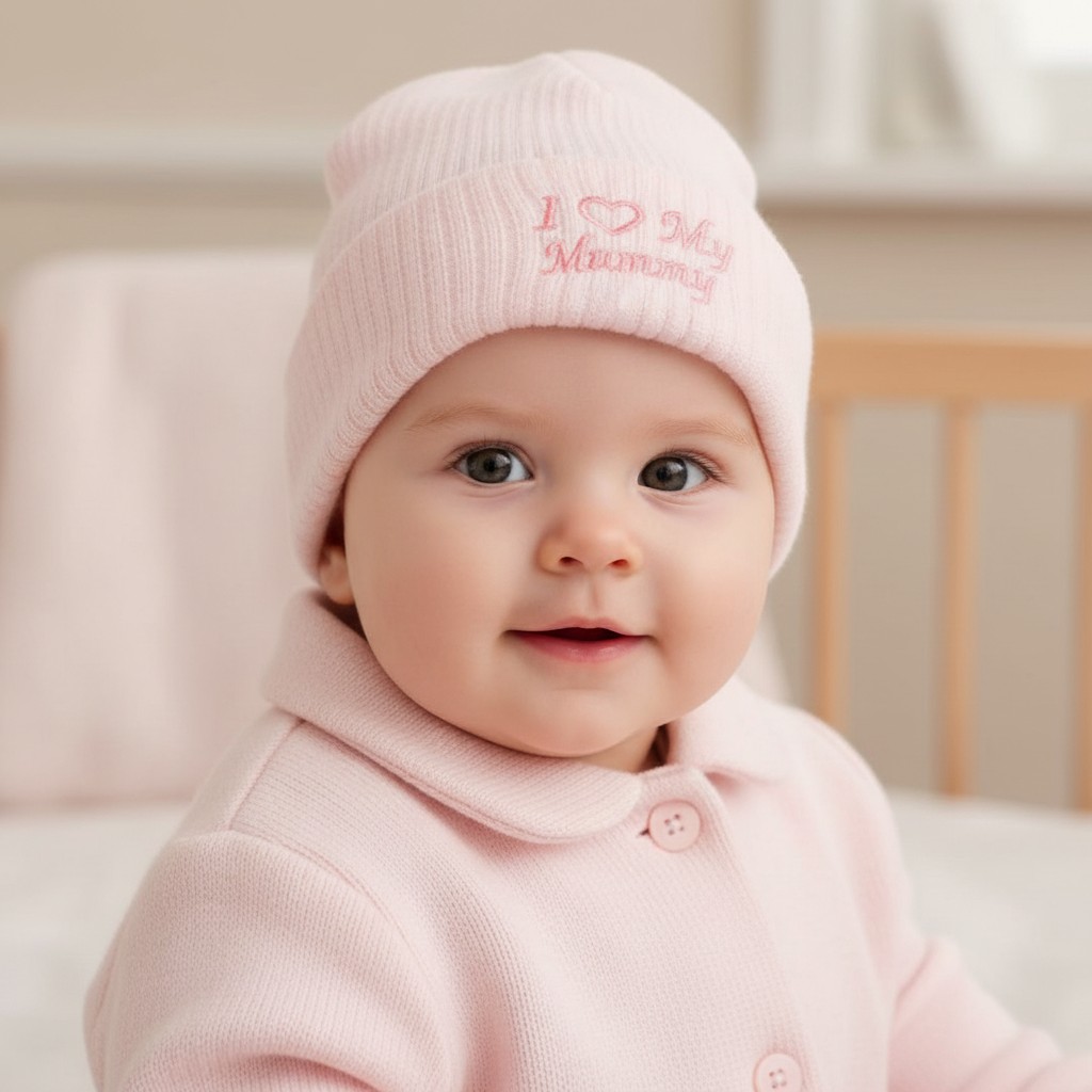 Nursery Time BW-0503-0441 503532040445 5 NT0503-0445 "I love my mummy" hat(0-3 months)