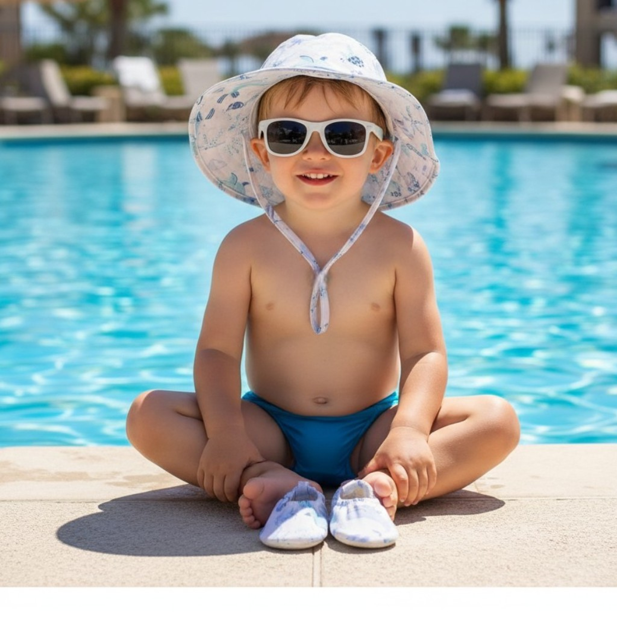 Nursery Time  5035320626420 NT0503-0642W Hat UPF 50+, Sunglasses UV400 & Shoes(6-18m)