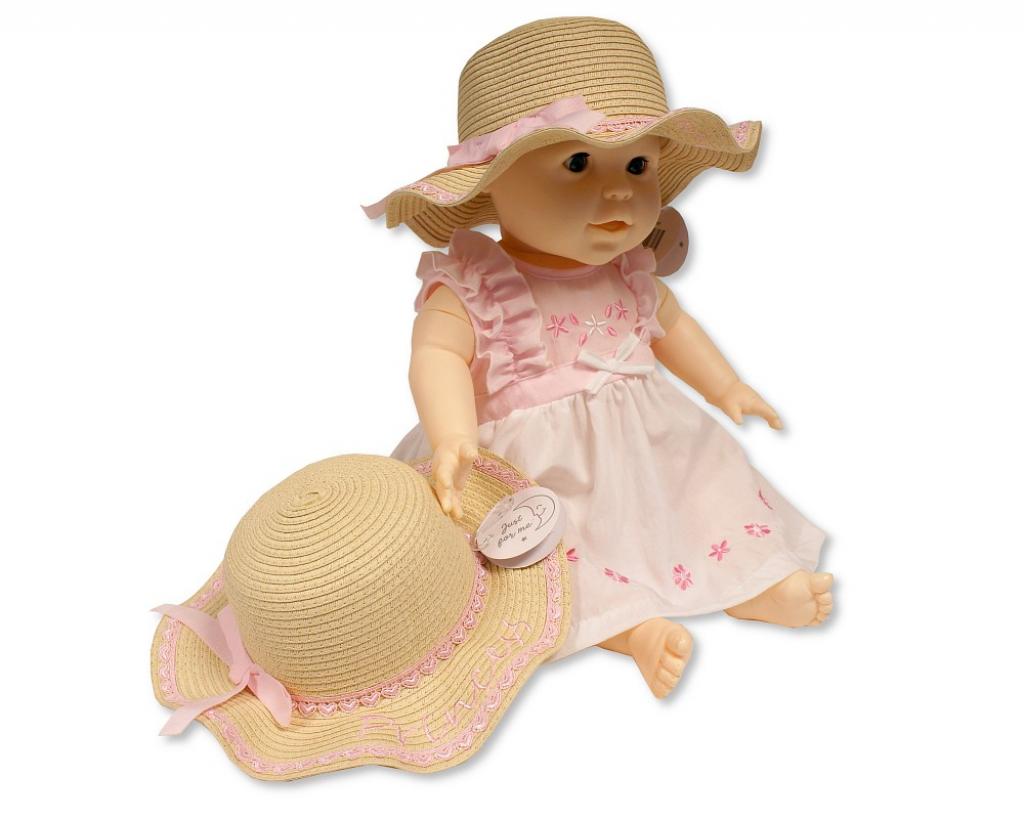 Just For Me BW-0503-0807  JF0503-0807 "Princess" Straw Hat (12-24 months)
