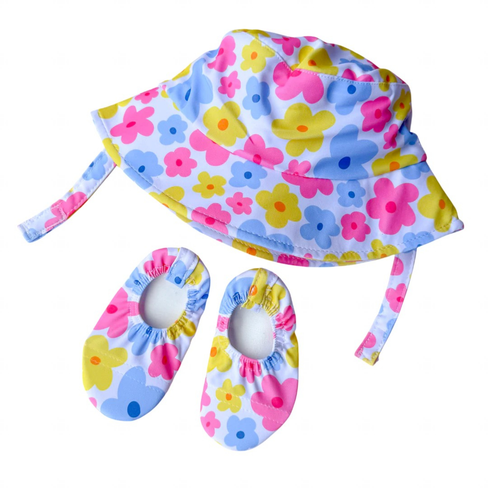 Nursery Time  5035320036373 NT0503-637P "Flowers" Sun Hat and Non-slip Shoes Set (0-18m)