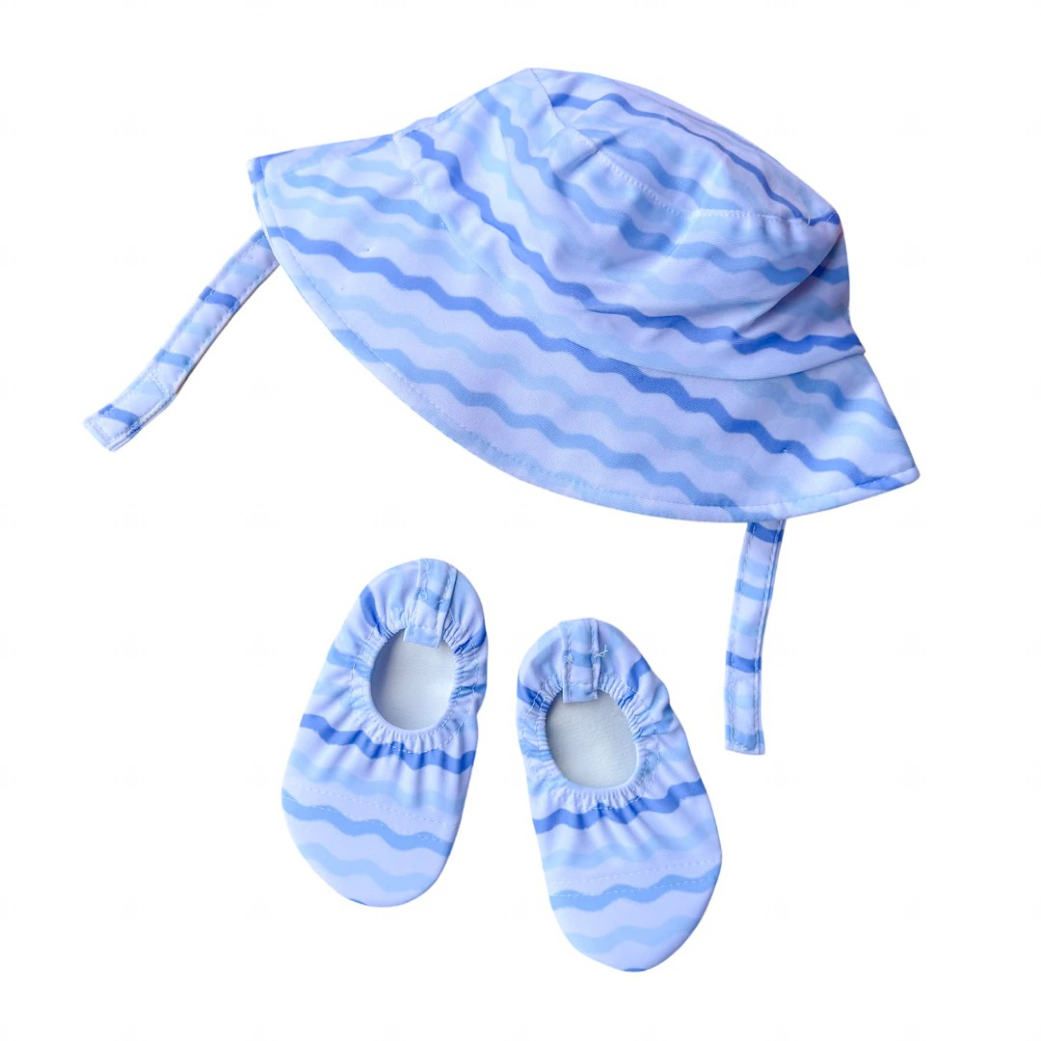 Nursery Time  5035320036380 NT0503-638S "Waves" Sun Hat and Non-slip Shoes Set (0-18m)
