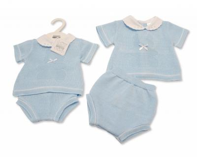 Nursery Time BW-10-0049 5035320100494 NT10-049s Knitted "Teddy" Two Piece Set (Newborn - 9m)