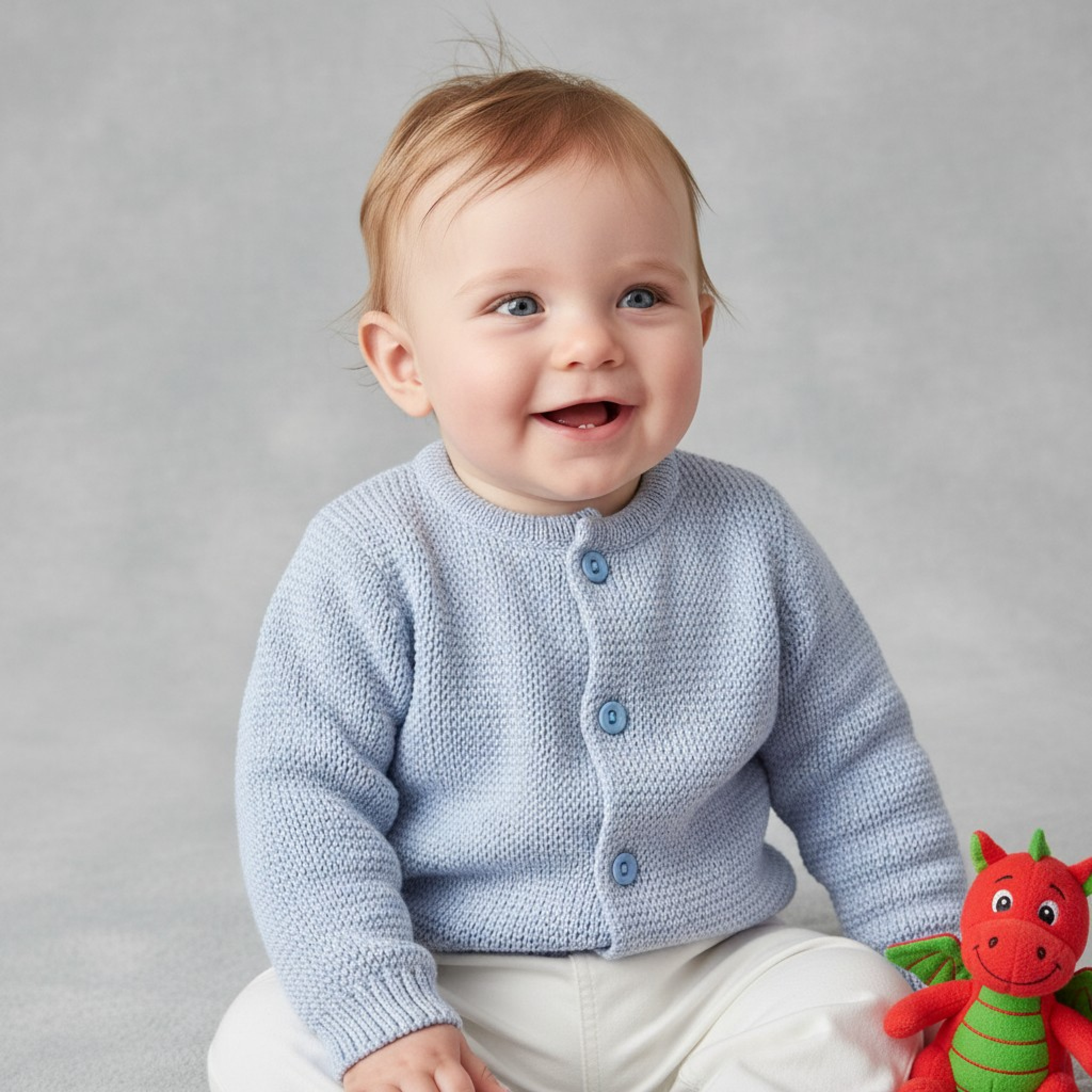 Nursery Time Bw-10-1000S 5035320600000 NT10-1000-S Sky Knit Cardigan (NB-9 months)