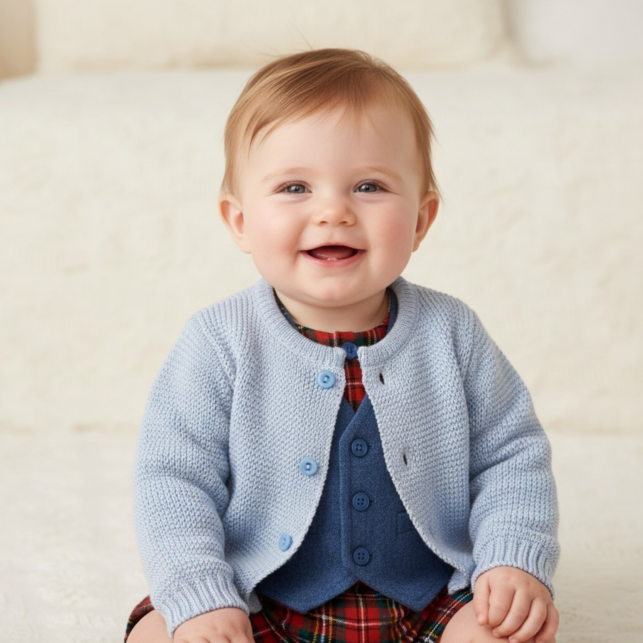 Nursery Time Bw-10-1000S/24  NT10-1000S24 Sky Knit Cardigan (9-24 months)