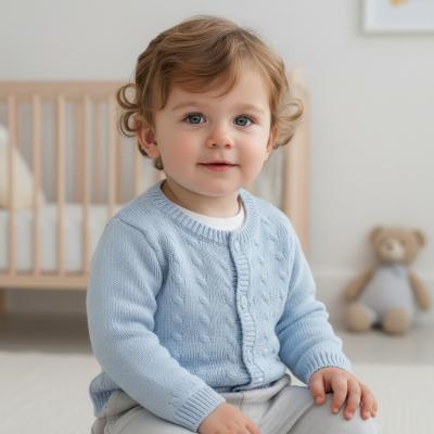NT10-1001S24 Sky Cable Knit Cardigan (9-24 months)