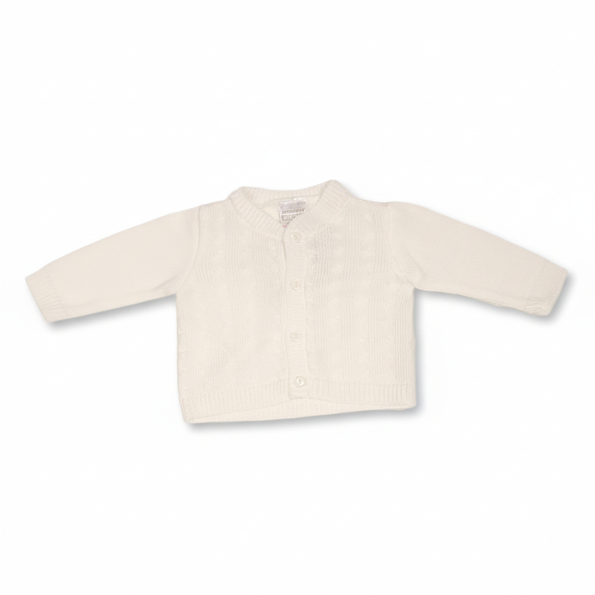 Nursery Time Bw-10-1001W/24  NT10-1001W-24 White Cable Knit Cardigan (9-24 months)