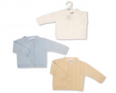 Nursery Time Bw-10-1001W/24  NT10-1001W-24 White Cable Knit Cardigan (9-24 months)