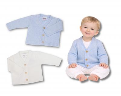 Nursery Time Bw-10-1002S 5035320600024 NT10-1002S Sky Knit V-Neck Cardigan (NB-9 months)