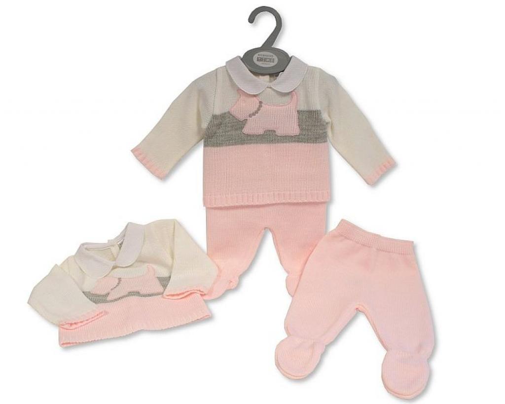 Nursery Time 10-1183 5035320011837 NT10-1183 Knitted "Dog" Set (Nb-9 months)