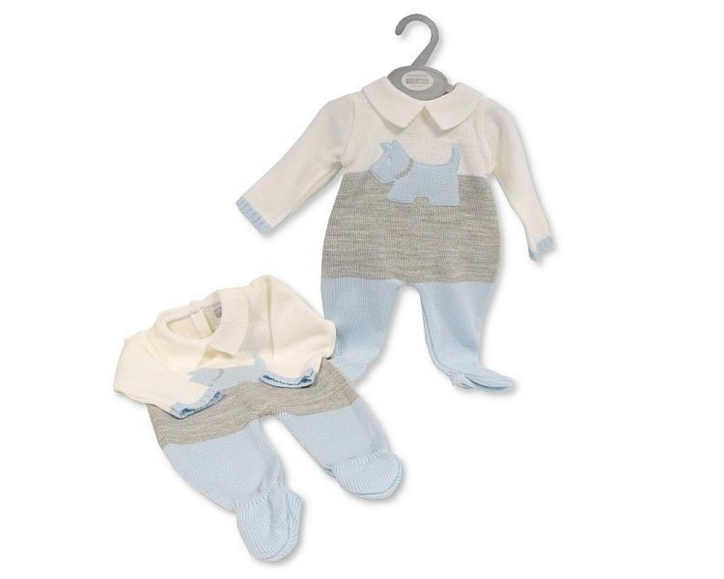 Nursery Time 10-1187 5035320011875 NT10-1187 Knitted "Dog" All in One (Nb-9 months)