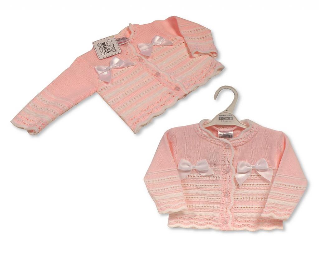 Nursery Time Bw-10-185 5035320401850 NT10-185P Pink Stripe Cardigan ( 9-24 months)