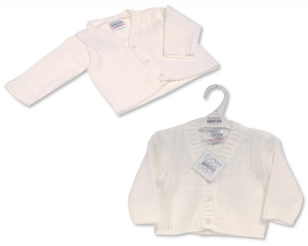 Nursery Time Bw-10-191 5035320101910 NT10-191W White Cardigan (9-24 months)