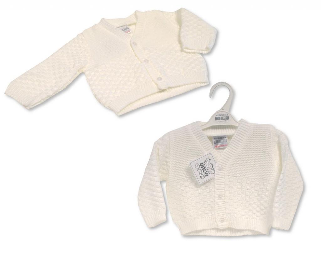 Nursery Time Bw-10-192 503532010192 7 NT10-192W White Cardigan ( 9-24 months)