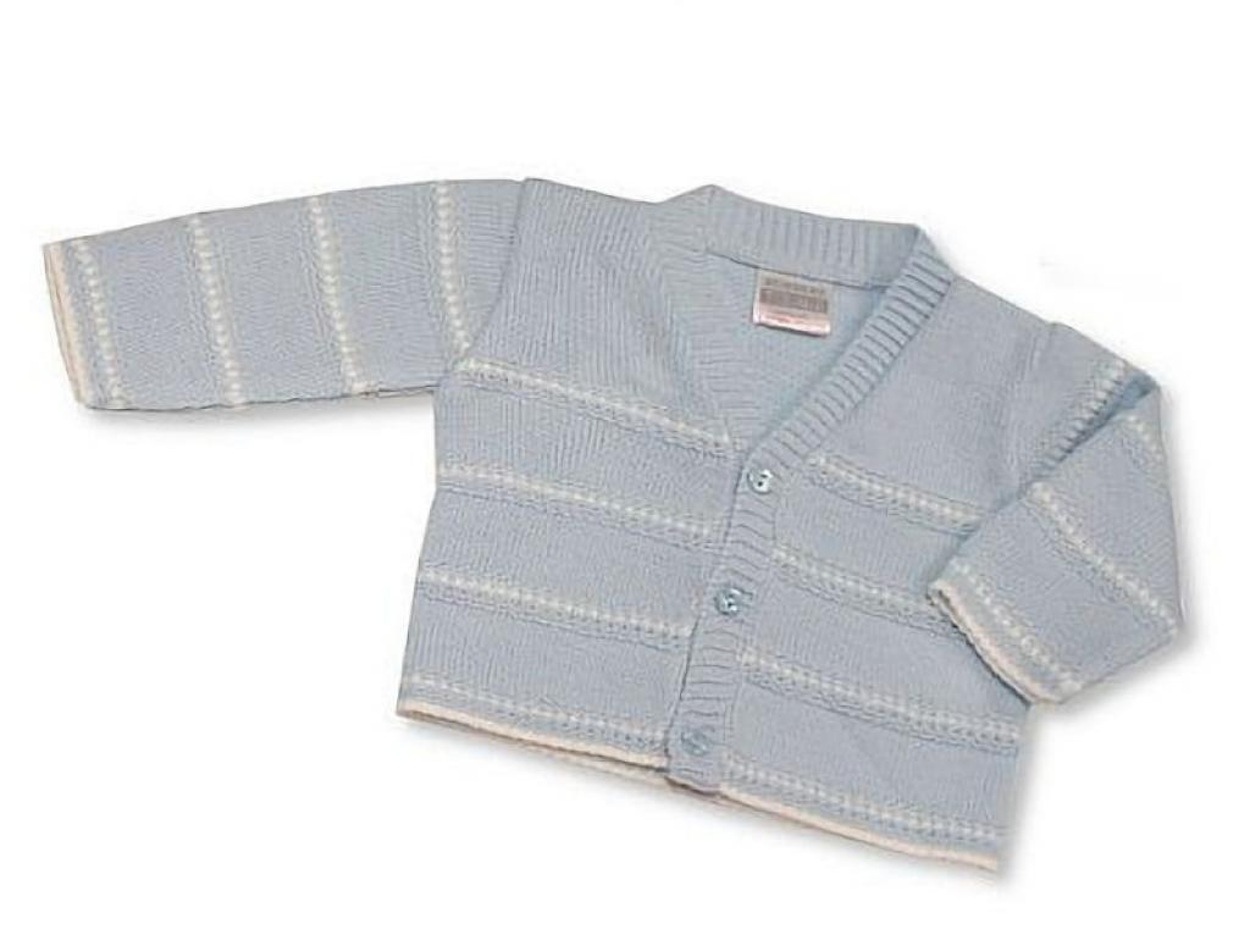Nursery Time Bw-10-577 503532060577 7 NT10-577-S Sky Stripe Cardigan (Newborn - 9m)