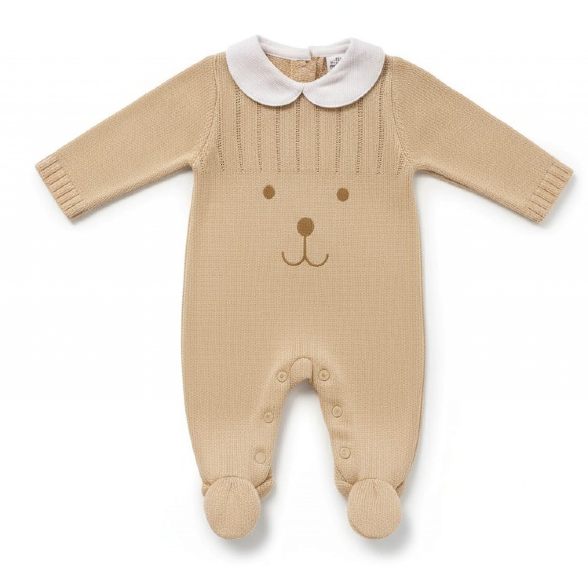 Nursery Time BW-10-828 5035320108285 NT10-828T Knitted "Teddy" Romper (Nb-9 months)