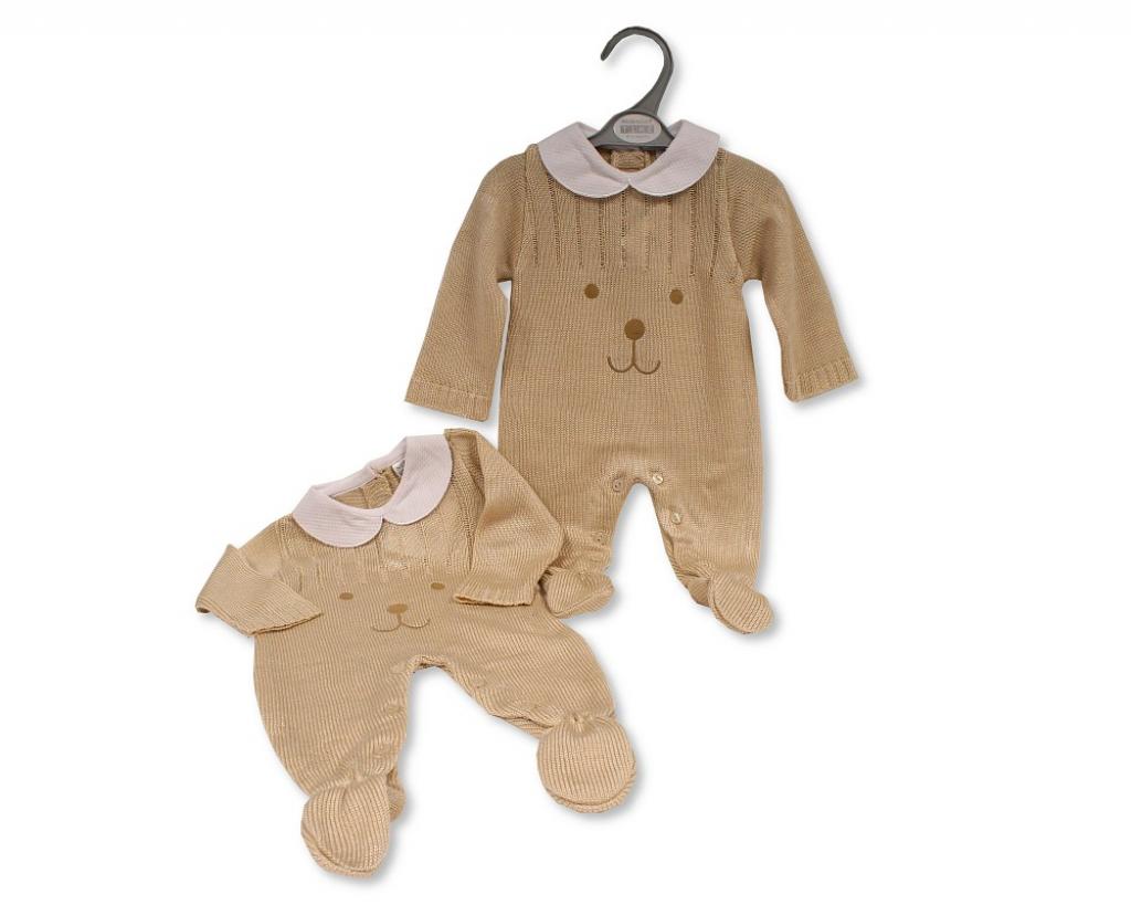 Nursery Time BW-10-828 5035320108285 NT10-828 Knitted "Teddy" Romper (Nb-9 months)