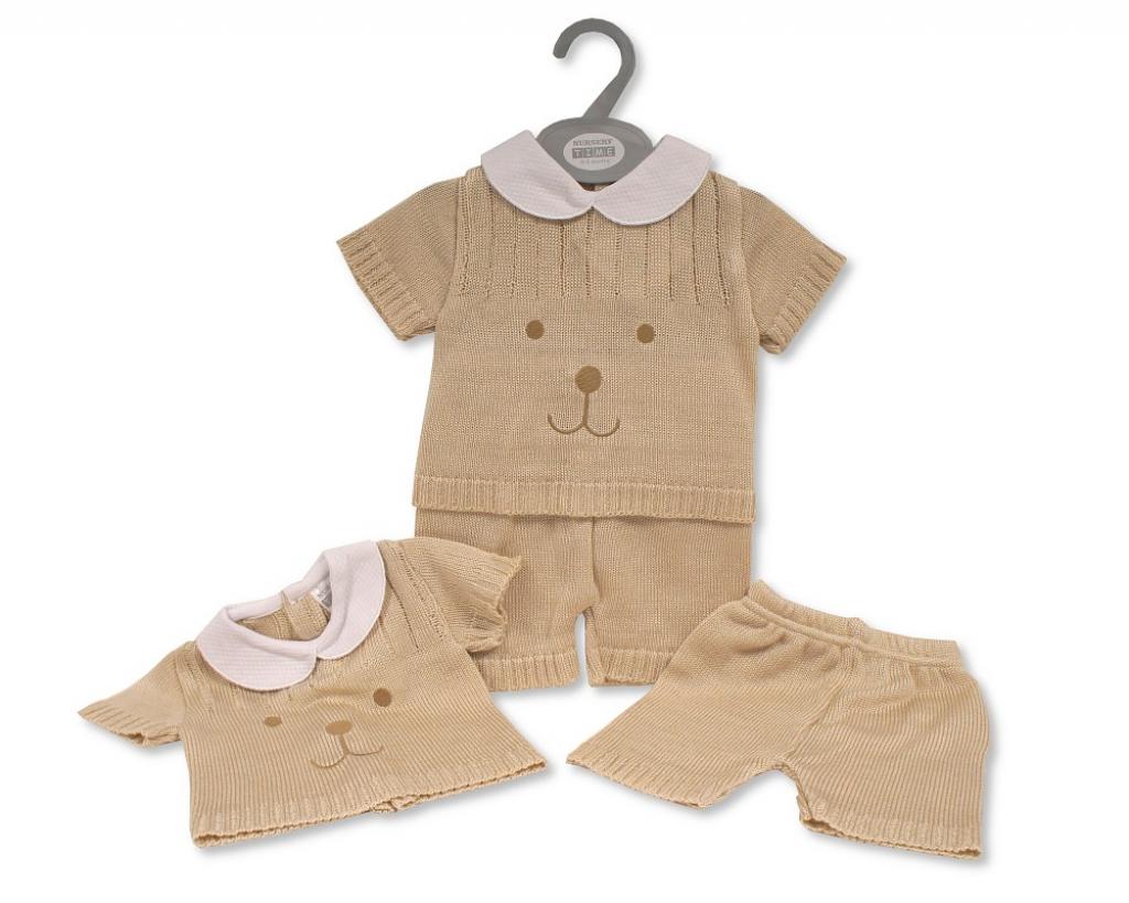 Nursery Time BW-10-829 5035320108292 NT10-829 Knitted "Teddy" Shorts Set (Nb-9 months)