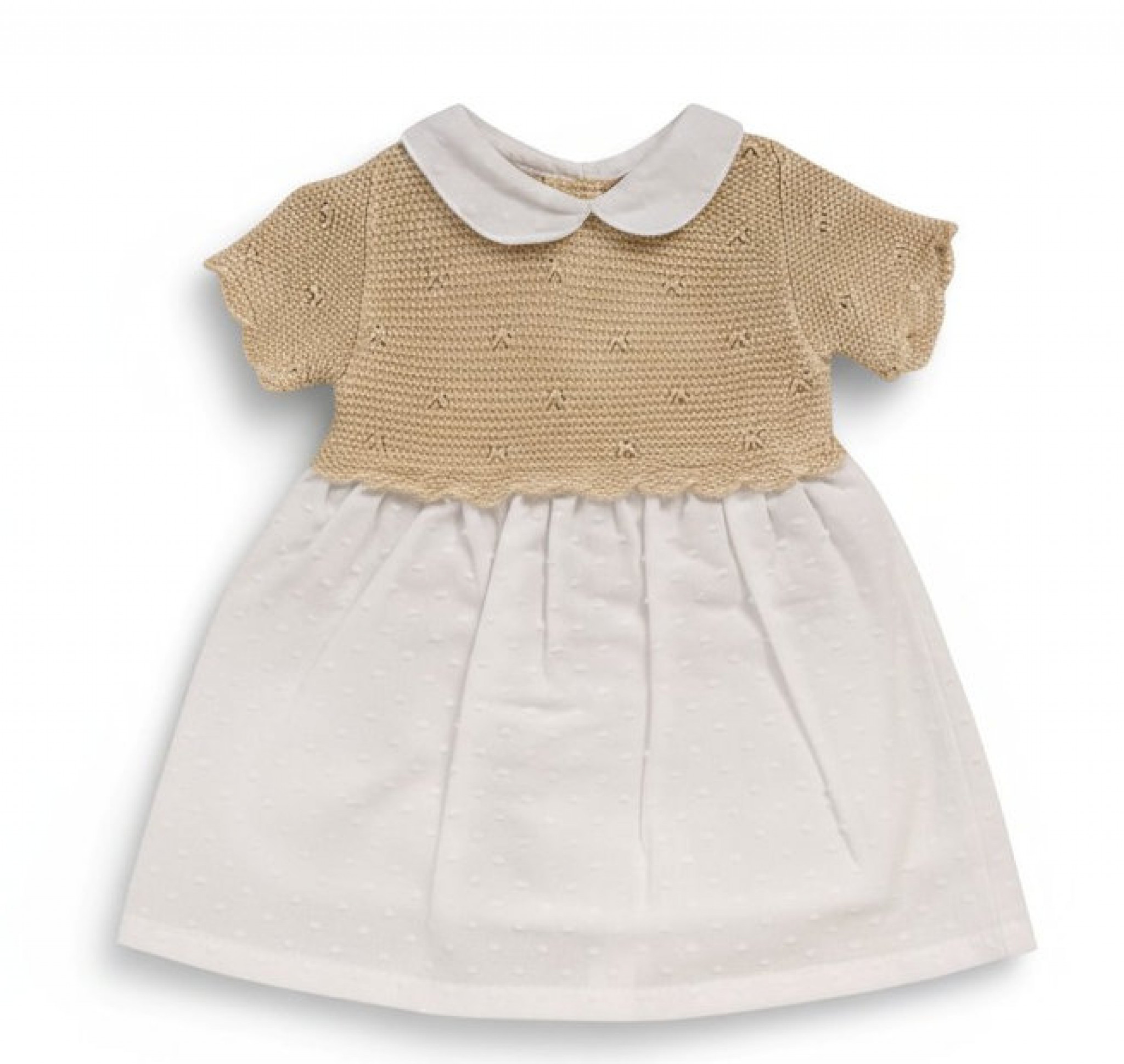 Nursery Time BW-10-831 5035320108315 NT10-831T Knitted and Dobby Dot Dress (Nb-9 months)