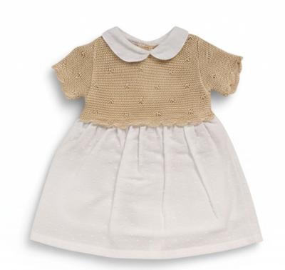 Nursery Time BW-10-831 5035320108315 NT10-831-T Knitted and Dobby Dot Dress (Nb-9 months)