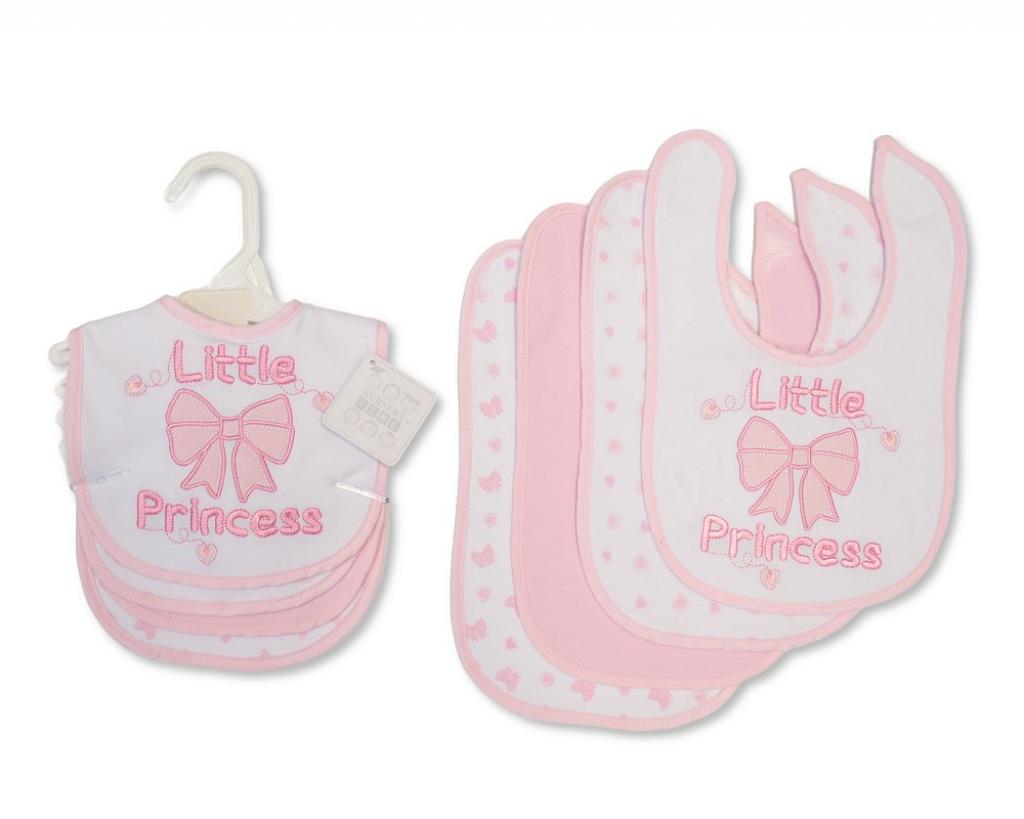 Nursery Time   NT104-749 Four pack princess bib