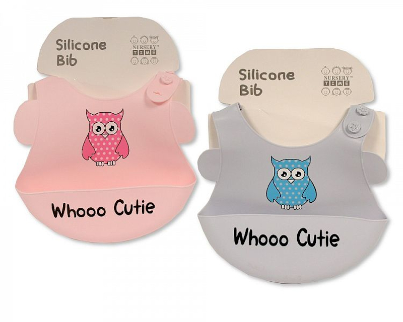 Nursery Time  5035320610405 NT104-820S Sky "Owl" Silicon Feeder Bib