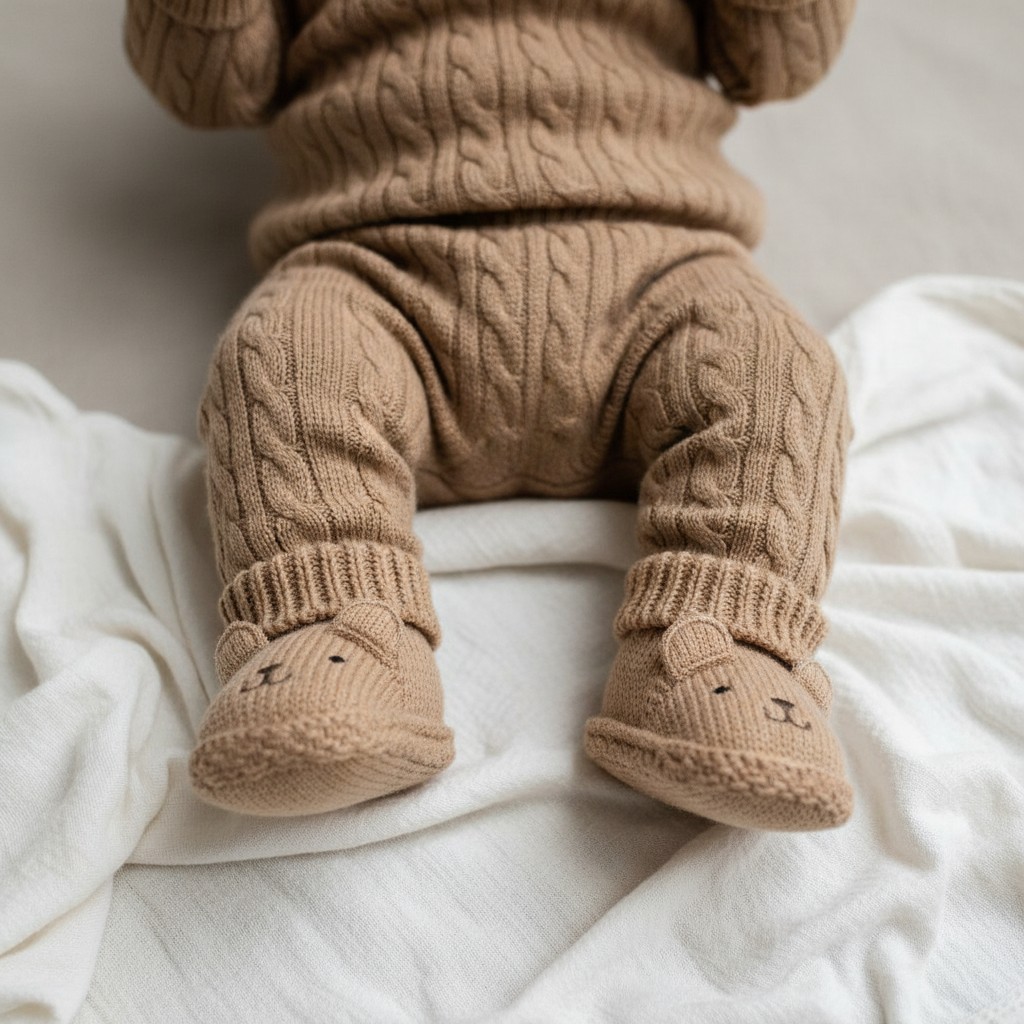 Nursery Time BSS-116-835 5035320116358 NT116-835T "Teddy" Knit Booties