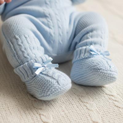 NT116-354-S  Sky Cable Knit Booties 