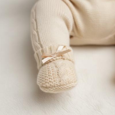 NT116-354-TP  Taupe Cable Knit Booties 