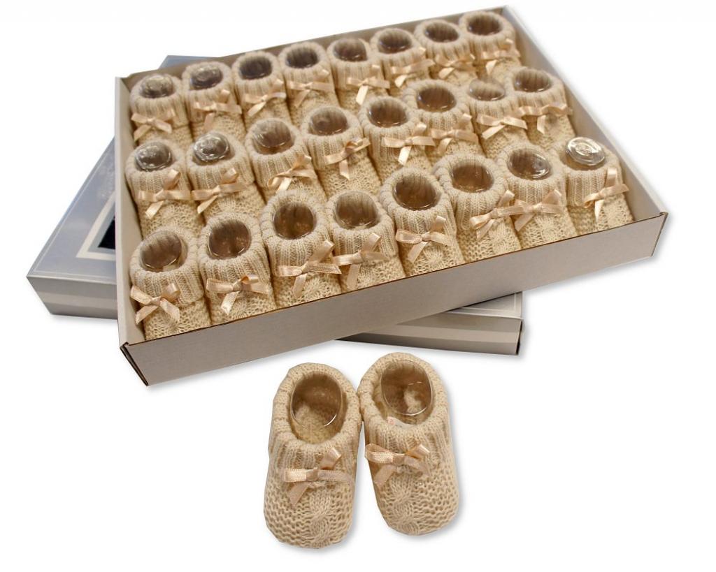 Nursery Time BSS-116-354TP 5035320168548 NT116-354TP Taupe Cable Knit Booties