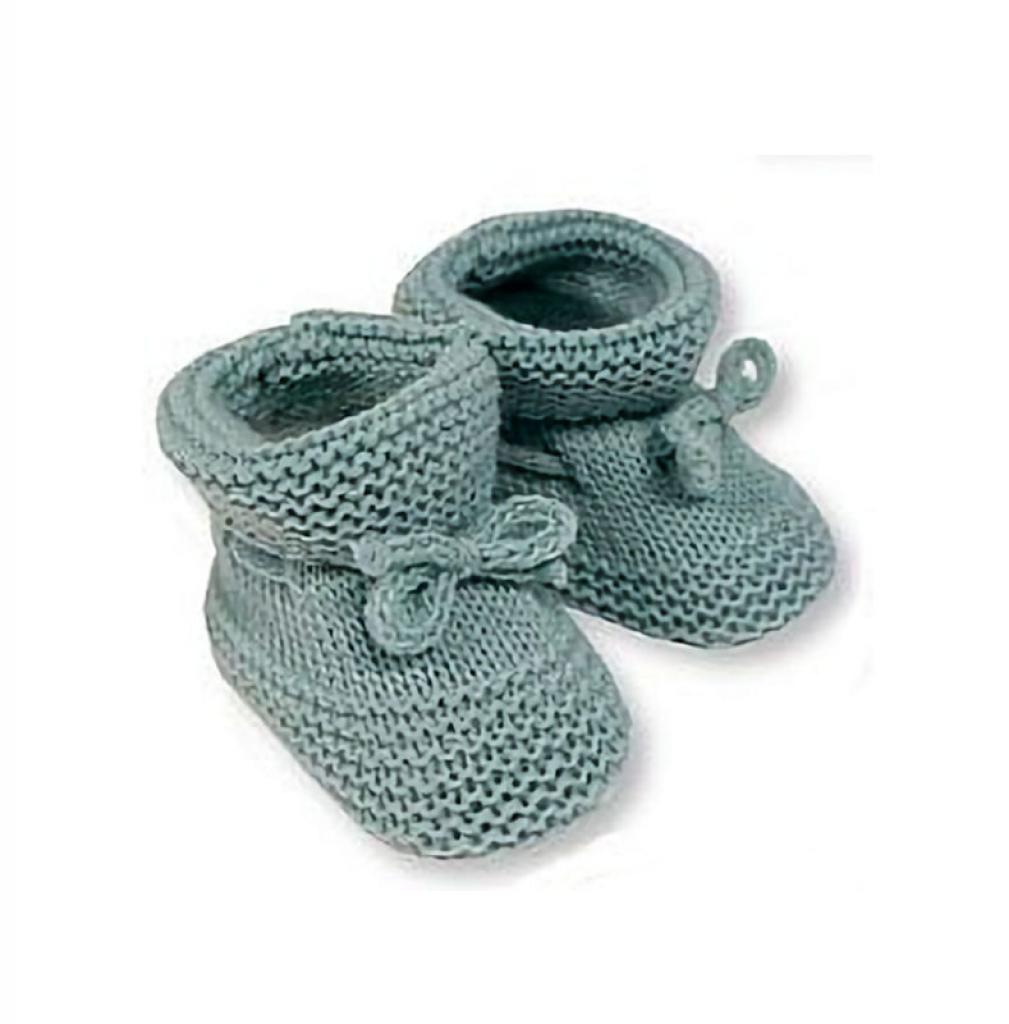 Nursery Time BSS-116-359SG 5035320163611 NT116-359SG Sage Green Knitted Booties
