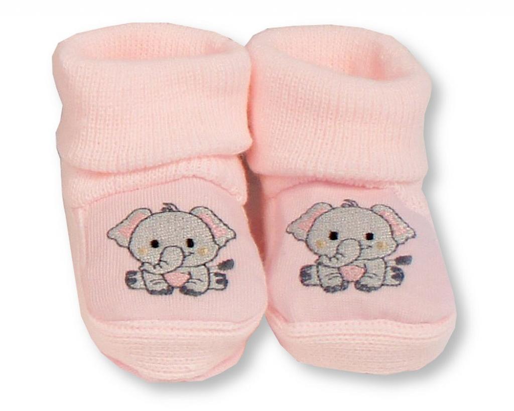 Nursery Time BSS-116-379P 5035320164793 NT116-379P Pink "Elephant" Booties