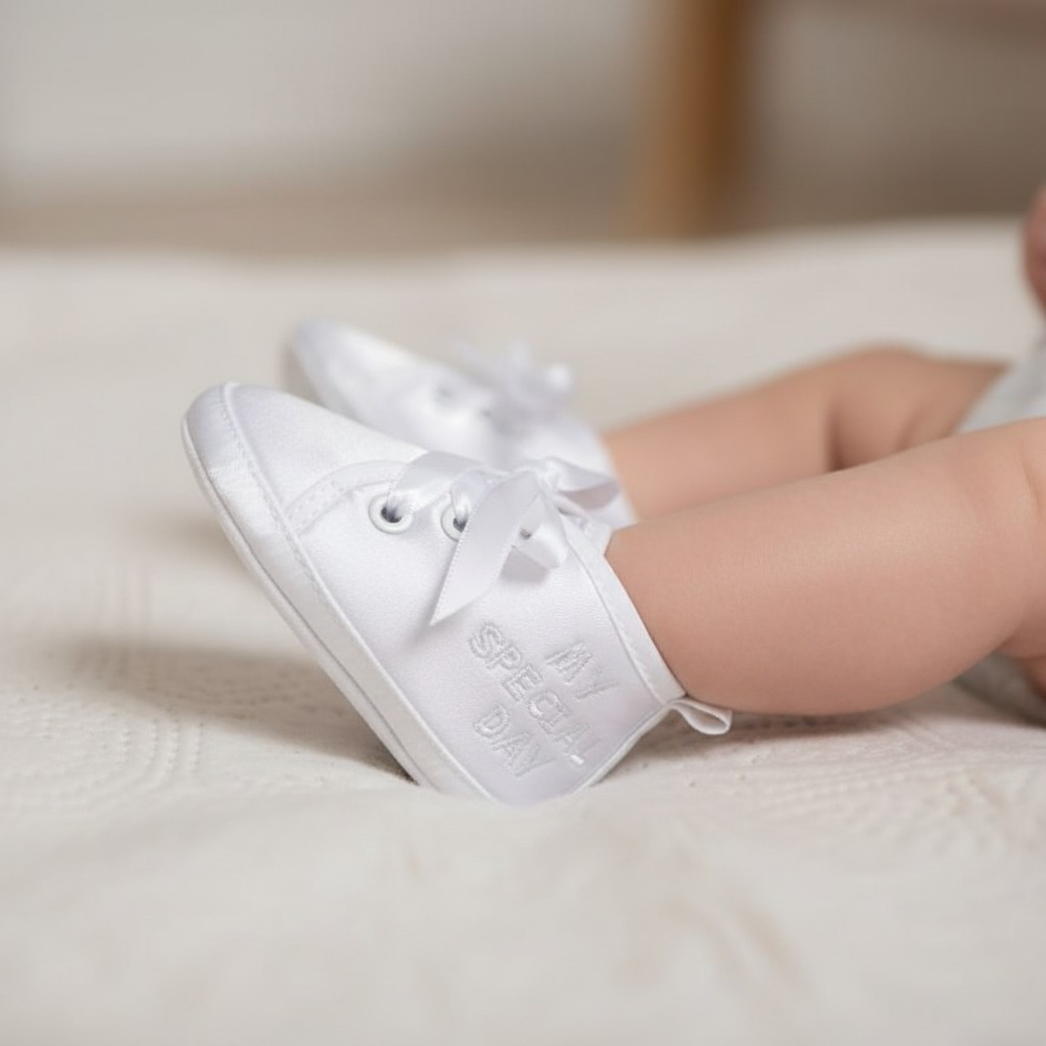 Nursery Time Bss-116-819w 503532016819 7 NT116-819-W White Christening Shoes (0-18 months)