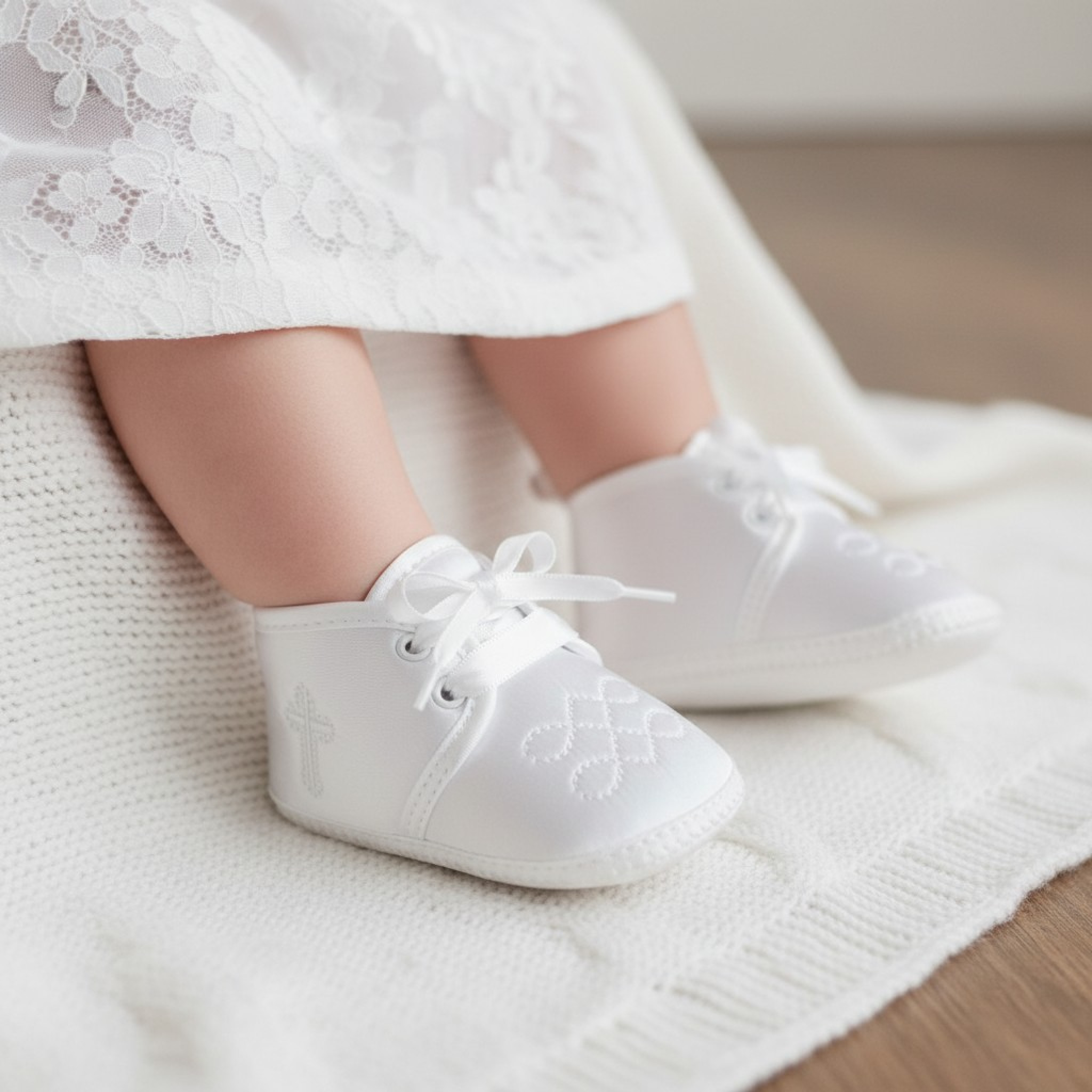 Nursery Time Bss-116-820W 5035320768203 NT116-820-W White  Christening shoes (0-18months)