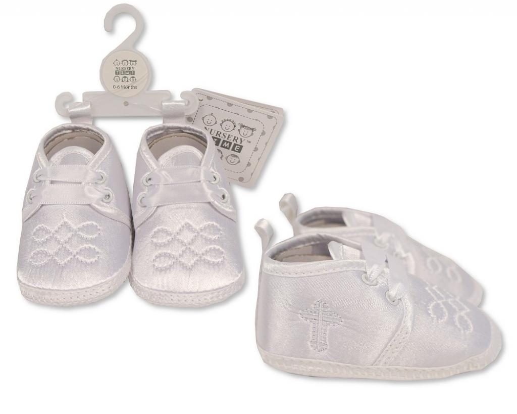 Nursery Time Bss-116-820W 5035320768203 NT116-820W White  Christening shoes (0-18months)