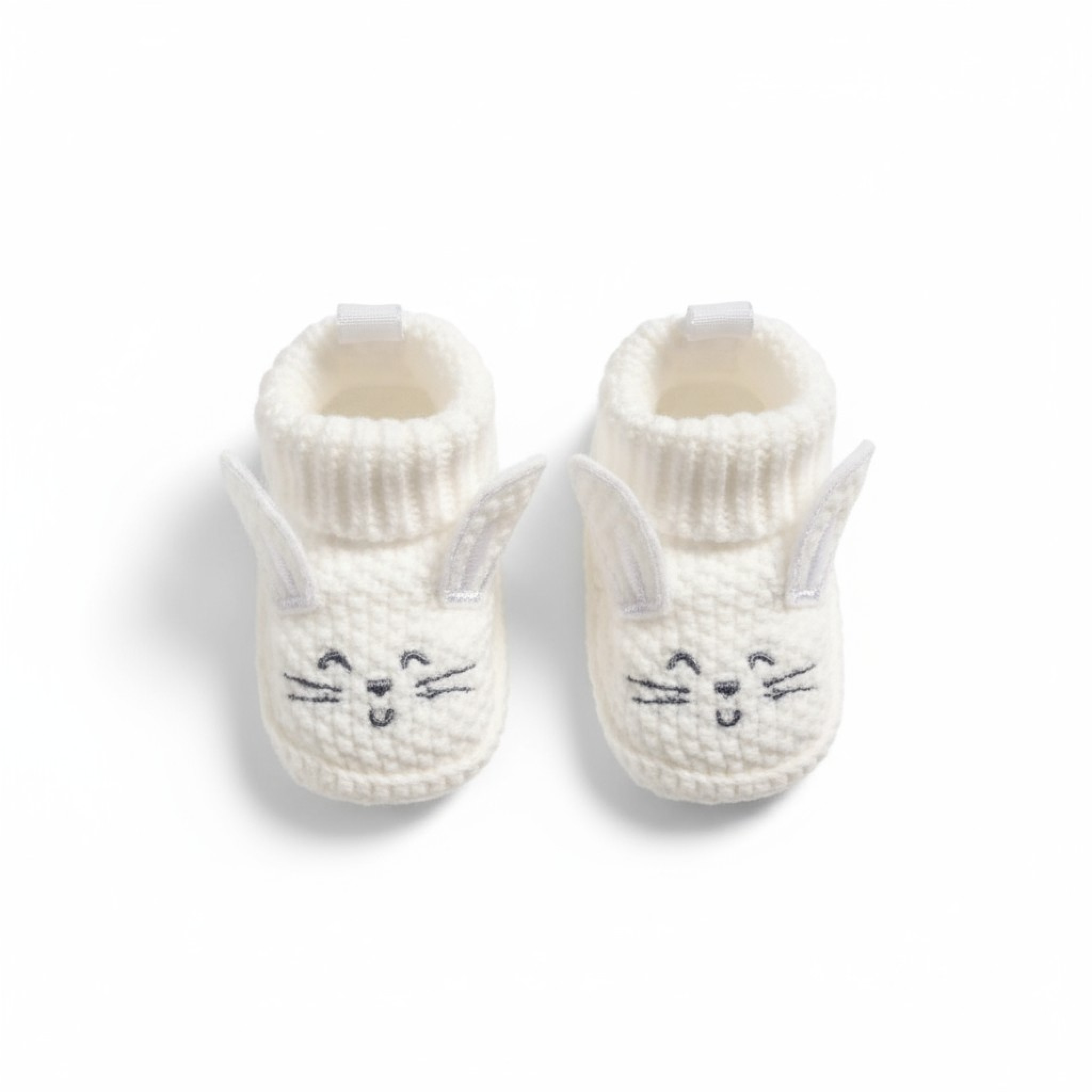 Nursery Time BSS-116-839 5035320116396 NT116-839W "Bunny" Knit Booties