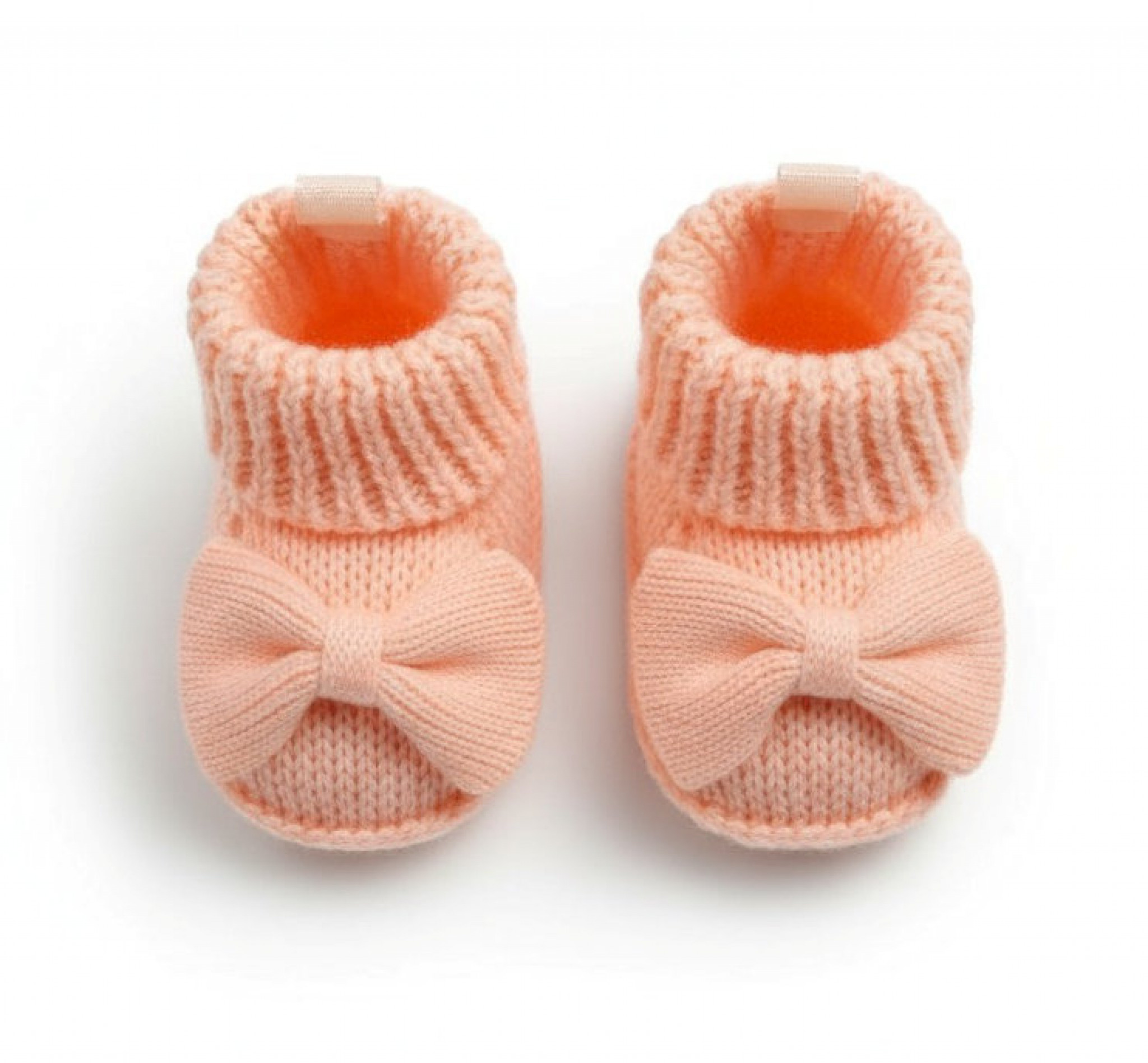 Nursery Time BSS-116-840 5035320116402 NT116-840P "Bow" Knit Booties