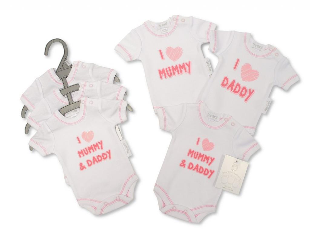 Tiny Baby GP-20-552 5035320205526 TBLBW20-552 "I Love Mummy & Daddy" Bodysuits (3-8lbs)