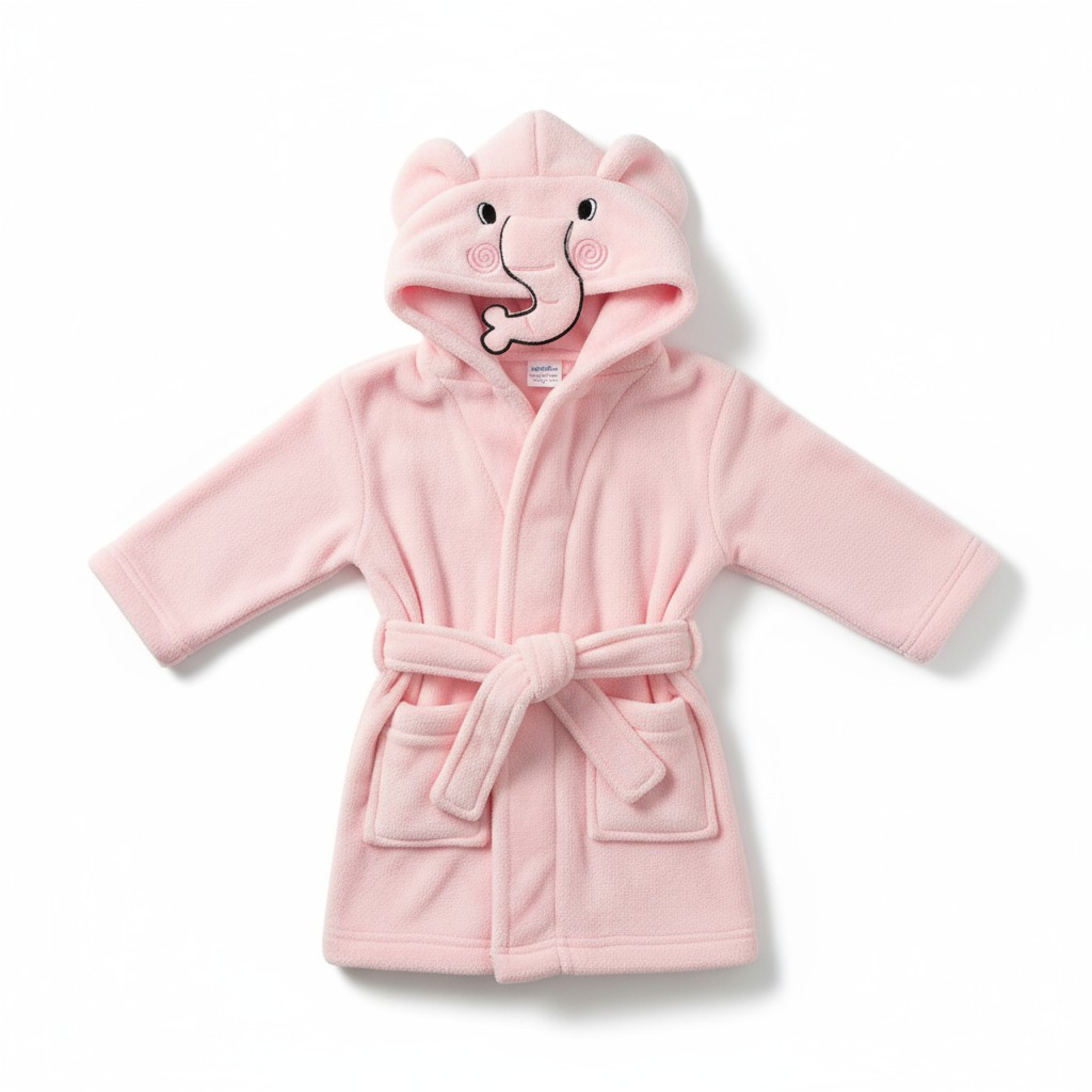 Nursery Time BIS-2020-2346P 5035320423463 NT2020-2346-P Pink "Elephant" Hooded Robe (Choose Size)