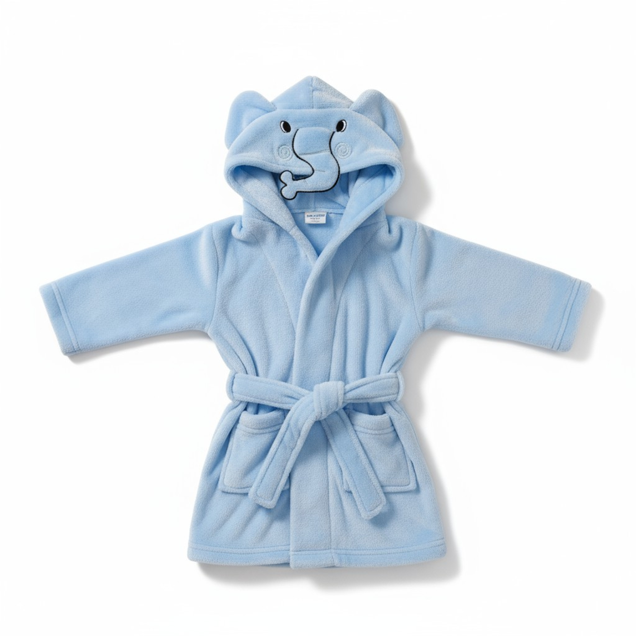Nursery Time BIS-2020-2346S 5035320623467 NT2020-2346-S Sky Blue "Elephant" Hooded Robe (Choose Size)