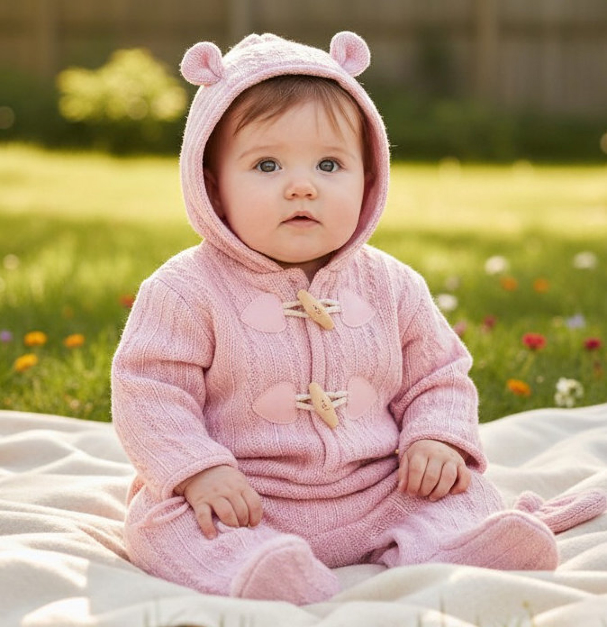 Nursery Time  61113090 NT2020-2476-P Pink Pram Suit with toggles(NB - 9m)