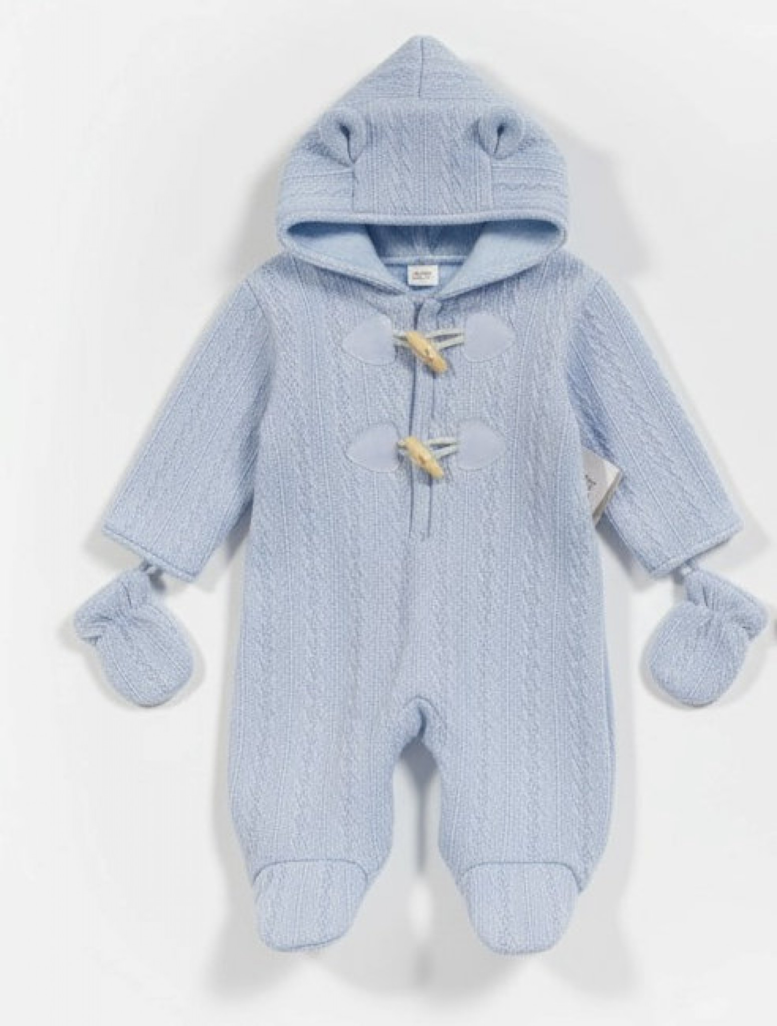 Nursery Time  61113090 NT2020-2476-S Sky Pram Suit with toggles(NB - 9m)