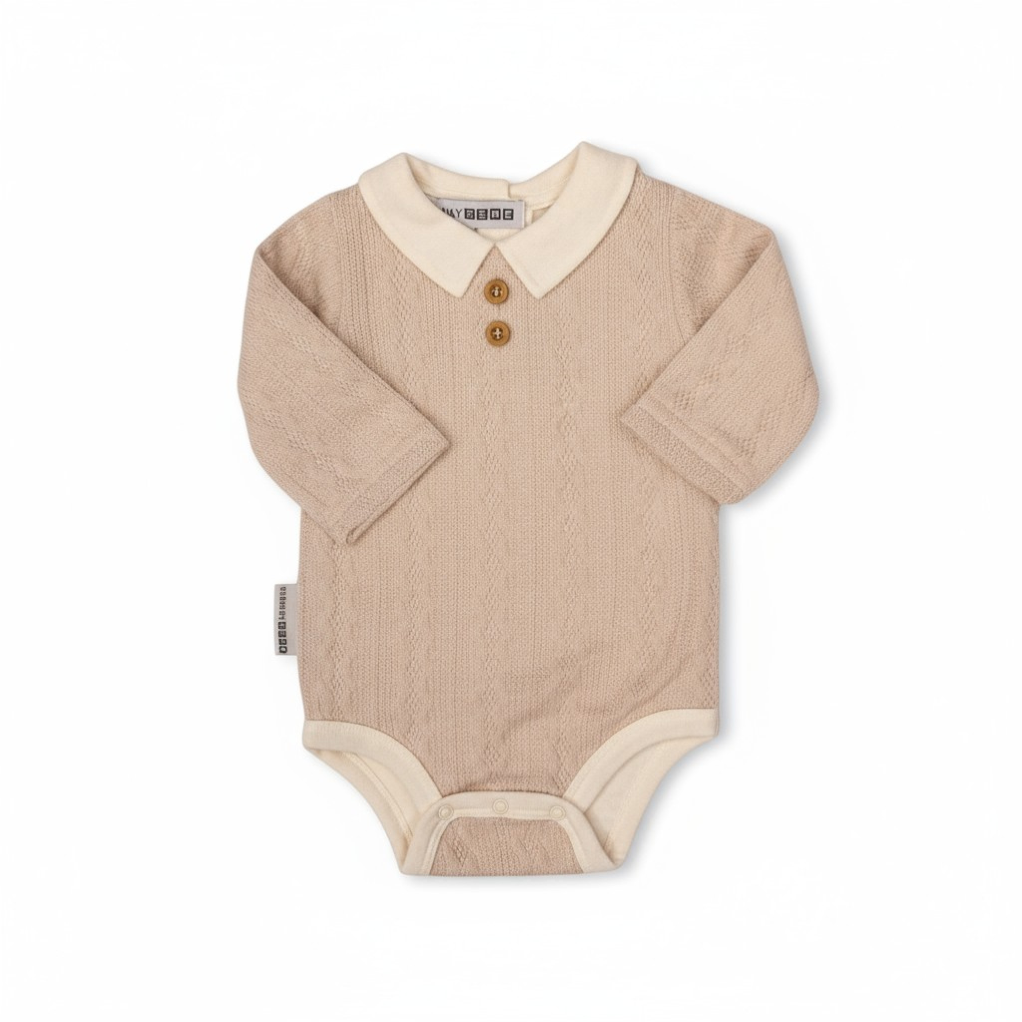 Nursery Time BIS-2020-2527T All sizes = 50353200225272 NT2020-2527T Taupe Knitted Romper (NB-6m)
